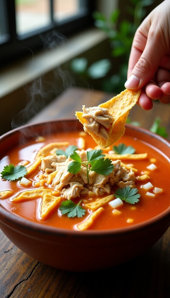 add shredded chicken now