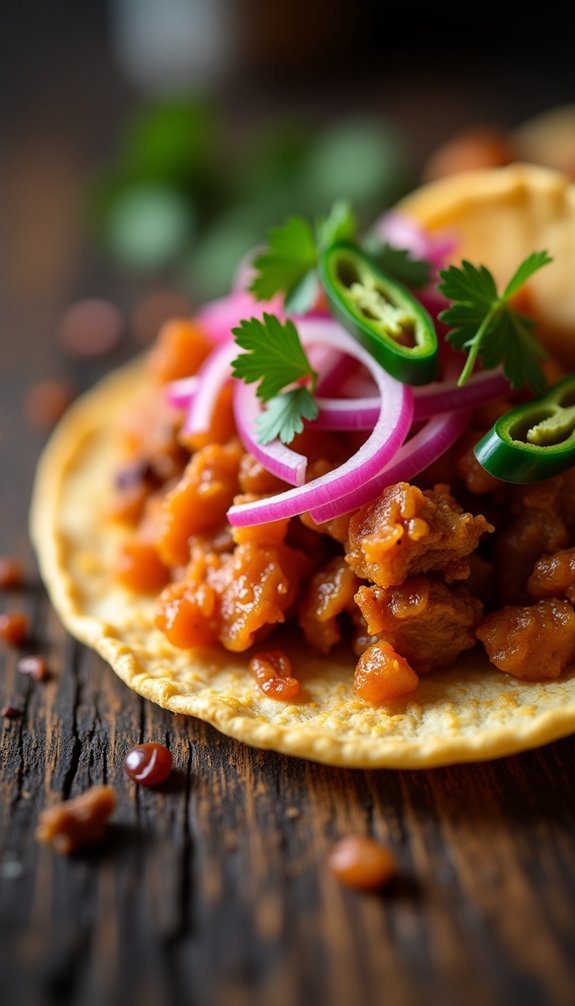 assemble stuffed panuchos carefully