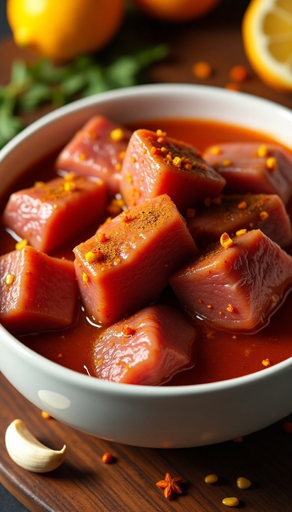 marinate pork using achiote