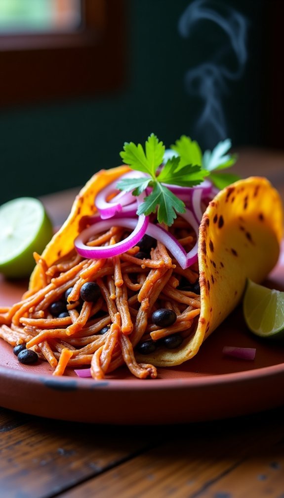 pork stuffed tortilla delight