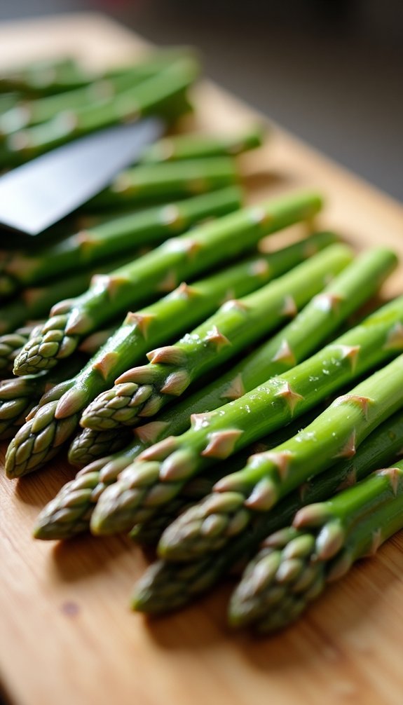 rinse and trim spears